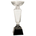 Clear Crystal Cup w/Black Pedestal Base (11")
